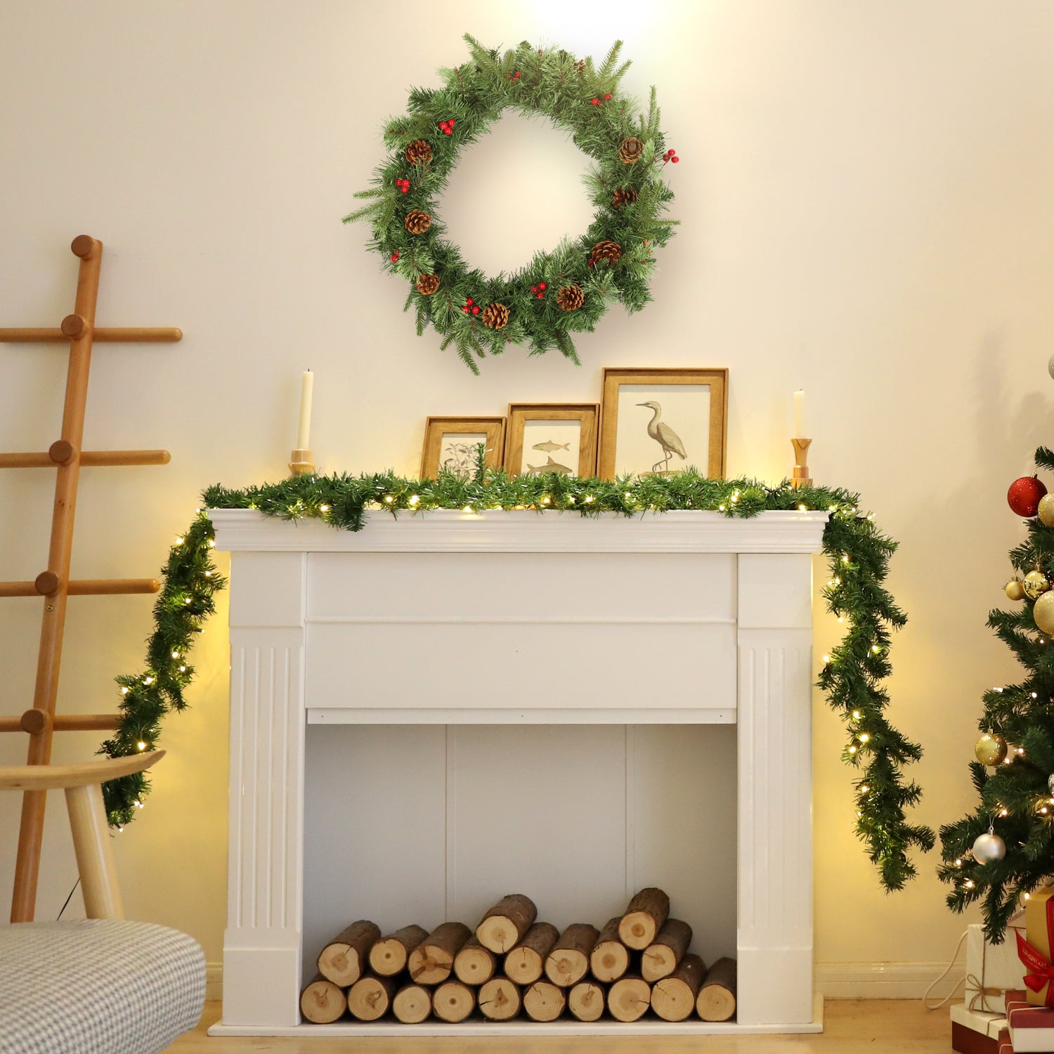 Salcar 3/5/10 m PVC Weihnachtsgirlande mit mit LED Lampen