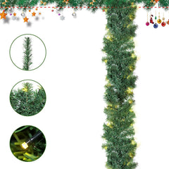 Salcar 3/5/10 m PVC Weihnachtsgirlande mit mit LED Lampen Salcar