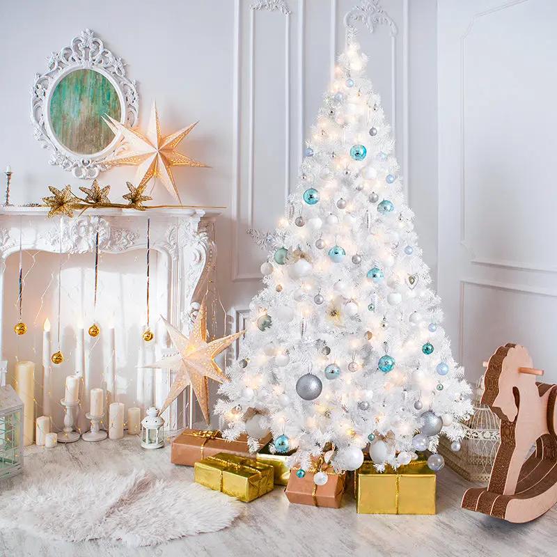 Salcar 180/210cm Künstlicher Weihnachtsbaum Weiß Christbaum mit – sekeymall