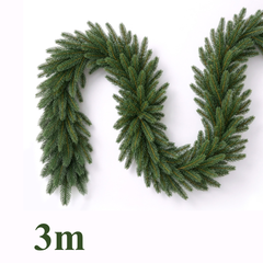 Salcar Künstliche Tannengirlande aus 100 % PE – Naturgetreu, dicht & flexibel, 3 m / 5 m / 10 m
