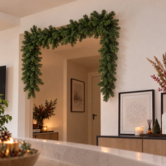 Salcar Christmas Garland Artificial Green PVC – 3m/5m/10m, Realistic Fir Garland for Indoor &amp; Outdoor Use, Decoration for Door, Fireplace &amp; Christmas Tree