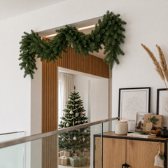 Salcar Christmas Garland Artificial Green PVC – 3m/5m/10m, Realistic Fir Garland for Indoor &amp; Outdoor Use, Decoration for Door, Fireplace &amp; Christmas Tree