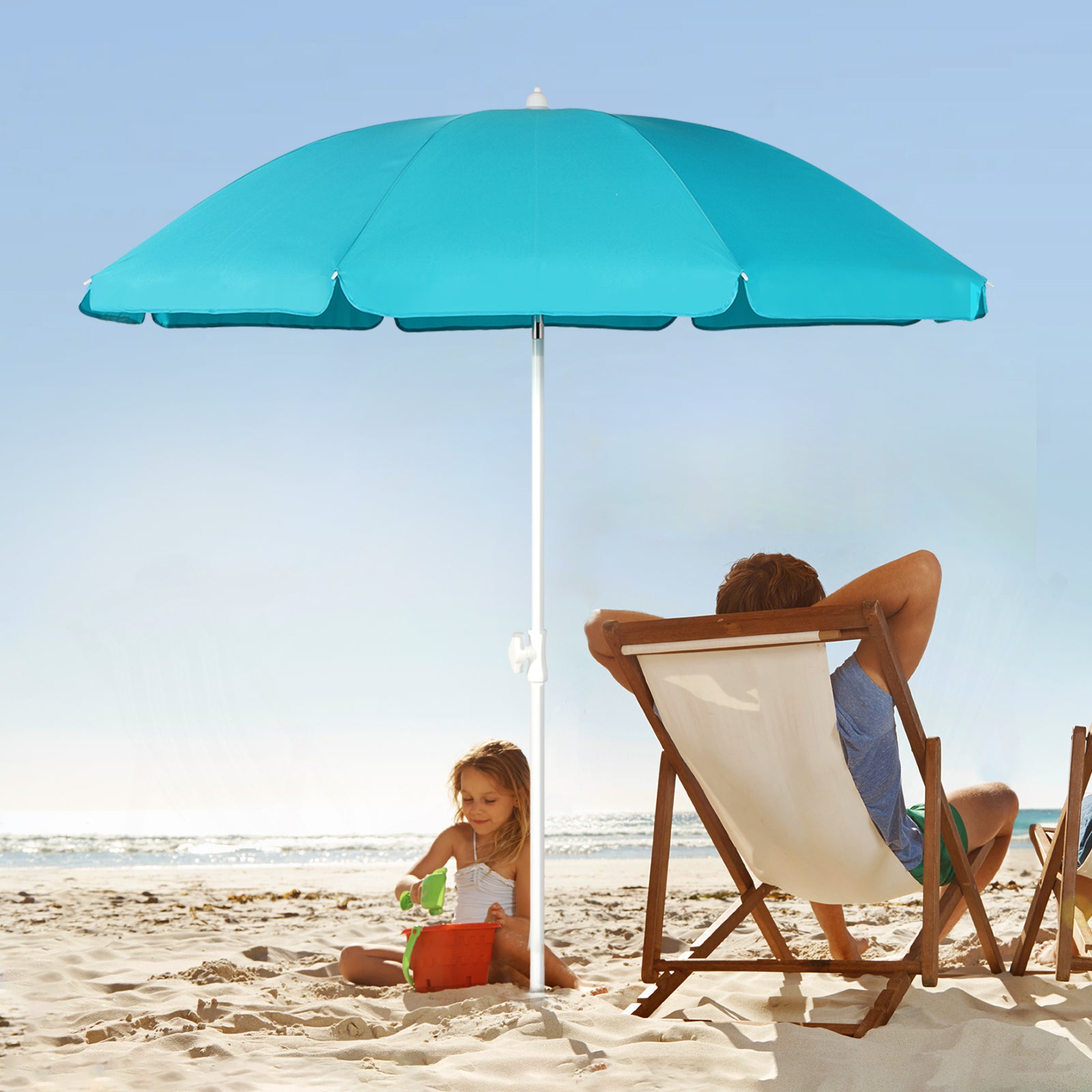 sonnensegel 180 cm Sekey 180 cm Strandschirm mit Schutzhülle und Bodenhülse, – sekeymall