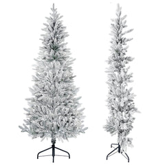 Salcar Halb-Weihnachtsbaum mit Schnee 180/210 cm – Künstlicher Christbaum aus 100 % PE