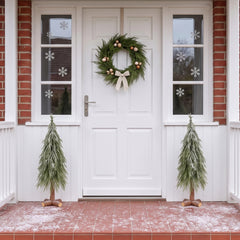 Salcar Künstlicher Weihnachtsbaum 90 cm mit echtem Holzstamm – Zartgrün, 100 % PE Nadeln