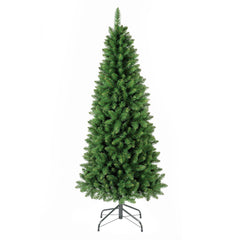 Salcar Künstlicher Weihnachtsbaum – Schmaler Weihnachtsbaum in Bleistiftform mit Metallständer