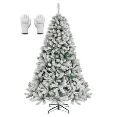 180 cm PVC Artificial Christmas Tree with Snow and Light