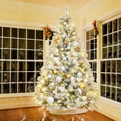 180 cm PVC Artificial Christmas Tree with Snow and Light