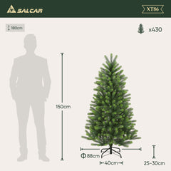 Salcar 180/210/240cm Künstlicher Weihnachtsbaum, Nordmanntanne, mit 762/1080/1576 PE Spitzen