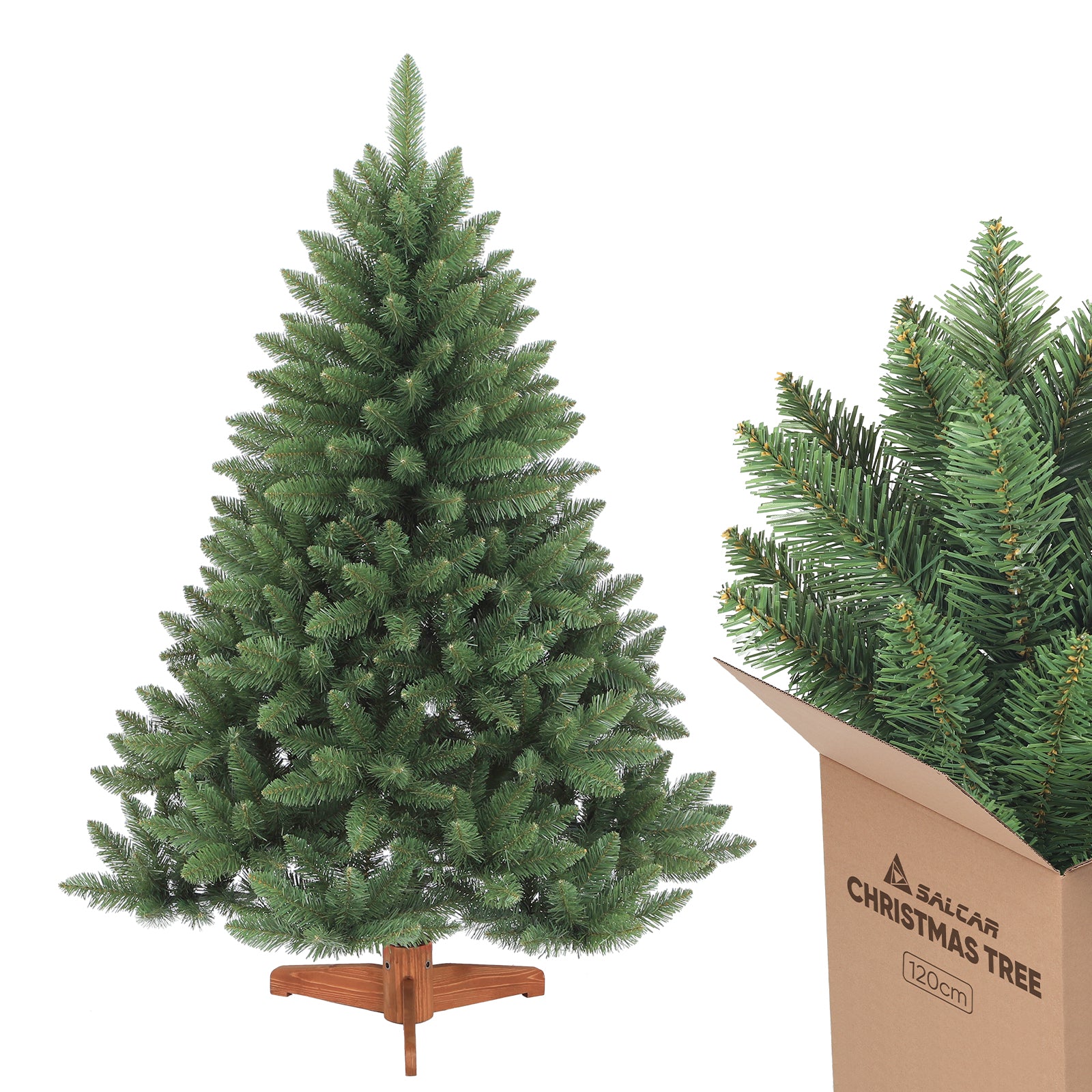 Salcar 120cm/150cm/180cm/210cm Künstlicher Weihnachtsbaum, Korea-Tanne, mit 730/1066  PVC-Nadeln