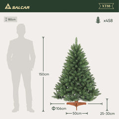 Salcar 120cm/150cm/180cm/210cm Künstlicher Weihnachtsbaum, Korea-Tanne, mit 730/1066  PVC-Nadeln Salcar