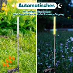 Salcar set of 2 LED solar garden lights with bubble columns