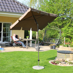 Sekey 200 x 125 cm balcony umbrella rectangular with protective cover, sun protection UV50+