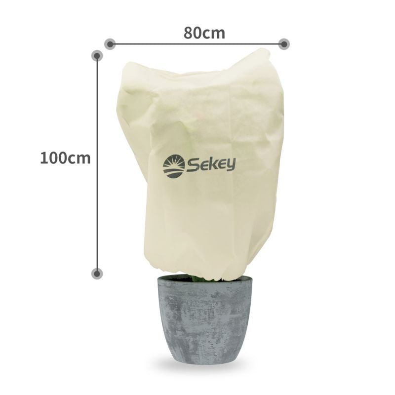 Sekey winter protection pot plant bag made of 80 g/m² nonwoven fabric, beige