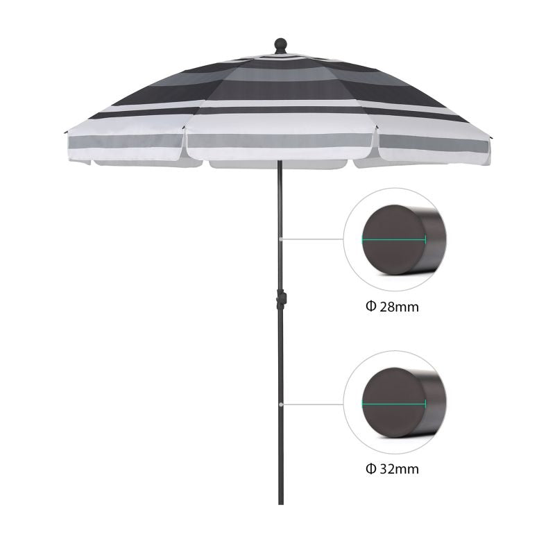 Sekey parasol 240cm with protective cover, UPF25+