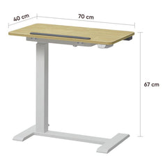 Kpwo Elektrischer Höhenverstellbarer Beistelltisch, mit Rädern, C-Form