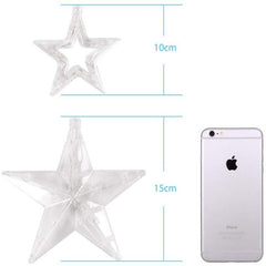 Salcar 2 x 1 m LED Lichtervorhang mit Fernbedienung, 12 Sternen, 108 LEDs, 31V GS-zertifizierte Stromversorgung