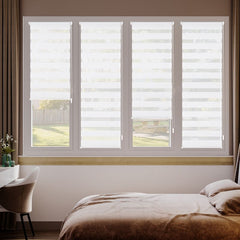 Sekey Doppelrollo ohne Bohren oder mit Bohren, Weiß