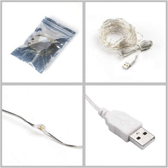 Salcar 10 m LED Micro Lichterkette, 100 LEDs, USB-betrieben