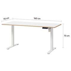 KOWO 160 cm Height Adjustable Desk Electric with Touchscreen and Charger