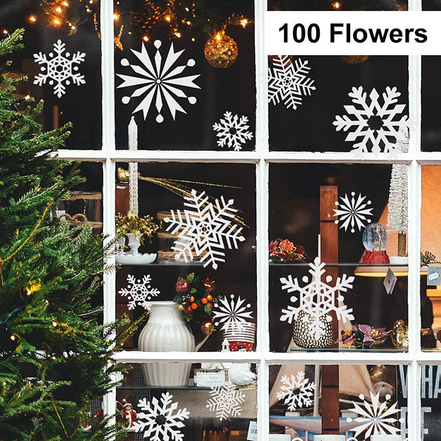 Salcar 100 pcs. snowflake window stickers