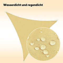 Sekey Sun Shade Sail with Kit PES Sun Protection Sail Waterproof 