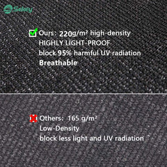 Sekey balcony privacy screen made of 220 g/m² HDPE, black