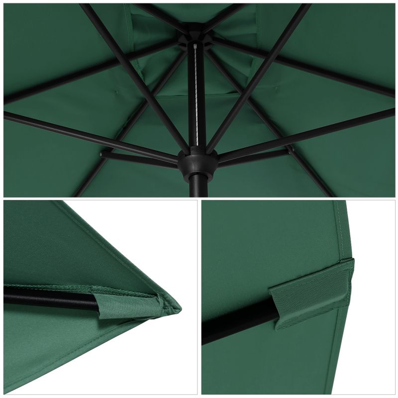 Sekey 210 x 140 cm aluminum parasol with crank, sun protection UV50+