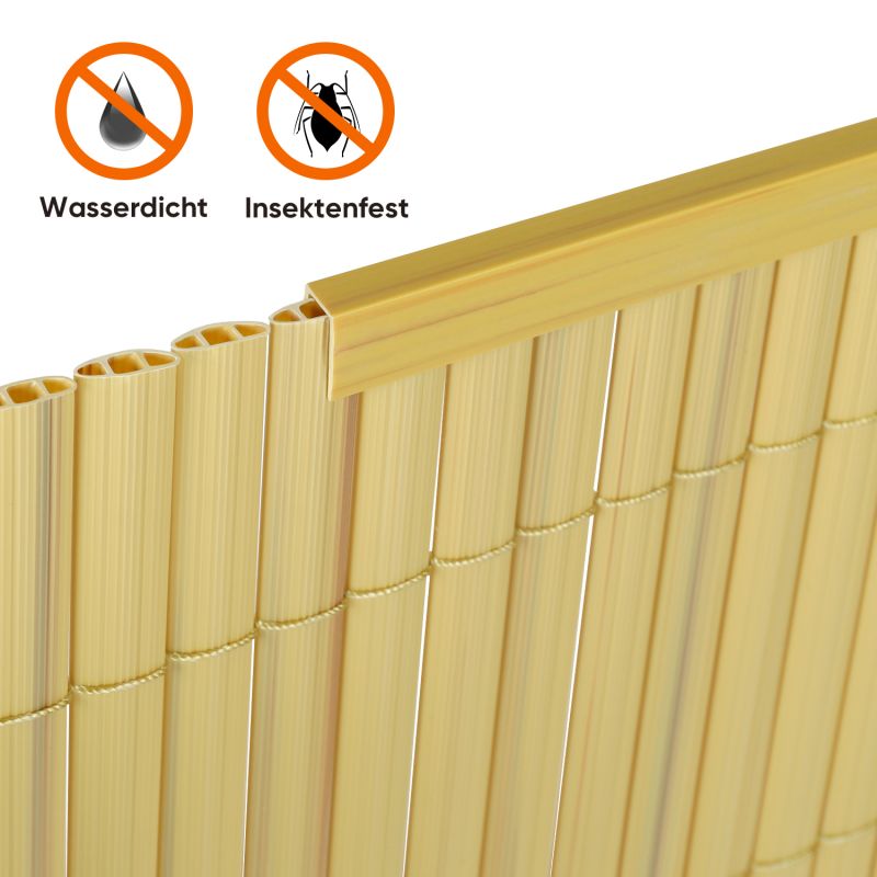 Sekey 5x1m PVC Abschlussleiste für PVC Sichtschutzmatte