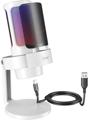 Fifine USB Kondensator Mikrofon mit Stummschalttaste, Popfilter und Kopfhörerbuchse Sekey