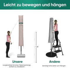 Sekey 175 x 27.5/35.5 cm protective cover for 300 cm parasol, made of polyester fabric