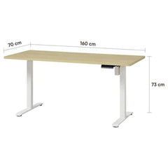 Kowo 160 cm Höhenverstellbarer Schreibtisch Elektrisch mit Touchscreen und Ladegerät Sekey
