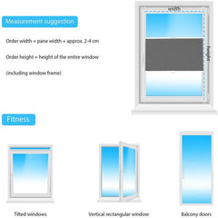 Sekey Plissee ohne Bohren, Dunkelgrau