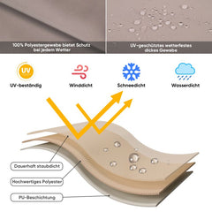 Sekey 175 x 27.5/35.5 cm protective cover for 300 cm parasol, made of polyester fabric