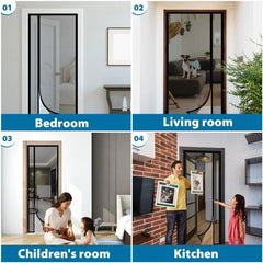 Sekey Kratzfest Magnet Fliegengitter Tür aus Fiberglas, seitlich öffnend Sekey