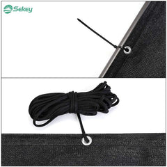 Sekey balcony privacy screen made of 220 g/m² HDPE, black