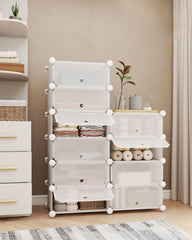 Sekey shoe cabinet with 10 compartments – Modular shoe organizer for up to 20 pairs of shoes, stable &amp; space-saving, incl. hammer &amp; anti-tip device