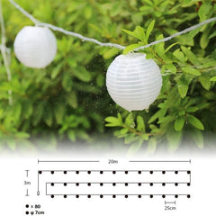 Salcar 3m/5m/10m/15m/20m LED Lantern String Lights, 10/20/40/50/80 LEDs, 31V GS-certified power supply