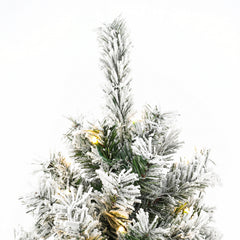 Salcar 180cm Artificial Christmas Tree with Snow and Light, with 250 LEDs and 828 PVC Tips