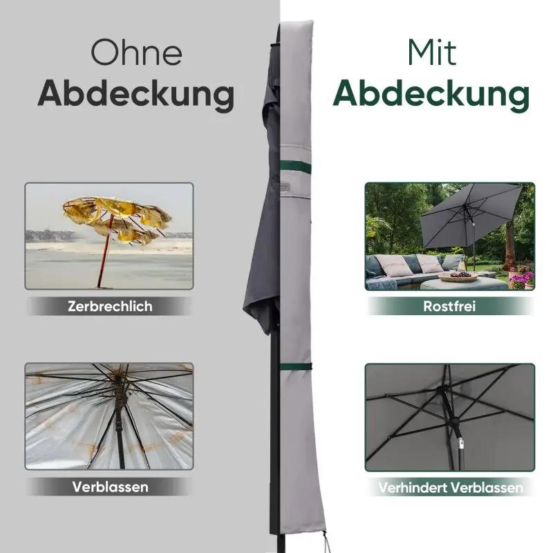 hofer sonnensegel Sekey 220 x 30/50 cm Schutzhülle für 400 cm Sonnenschirm, aus – sekeymall