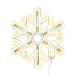 Salcar LED Schneeflocke 45 cm Warmweiß & Kaltweiß – 420 LEDs, IP44, Timer, Weihnachtsdeko