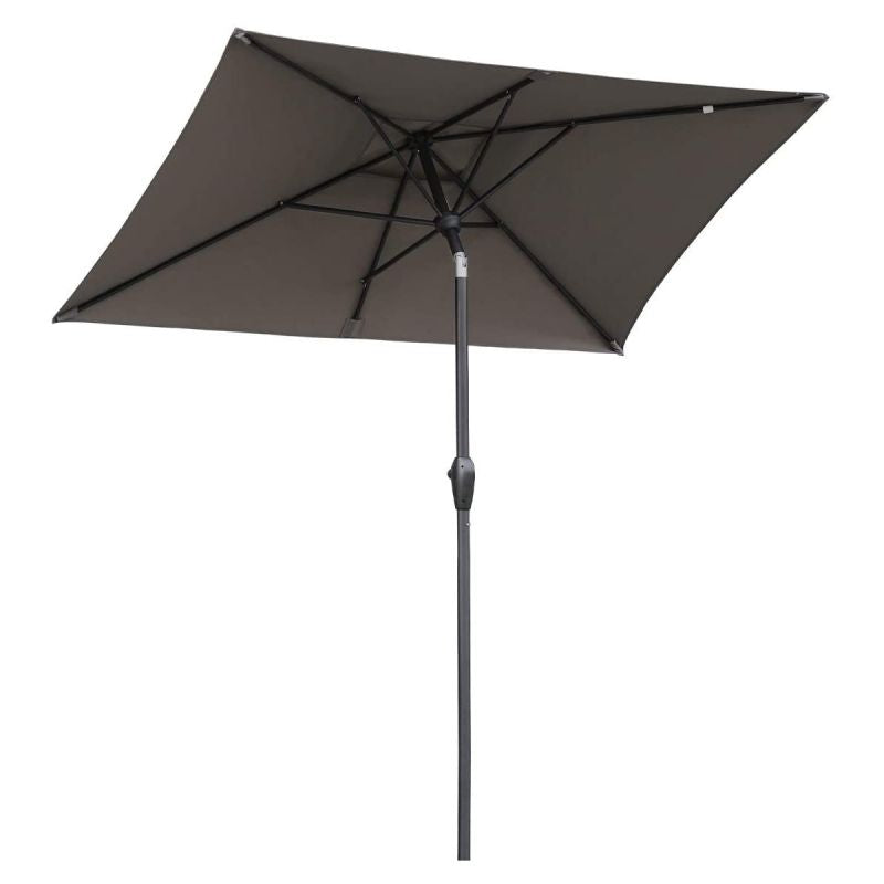 Sekey 210 x 140 cm aluminum parasol with crank, sun protection UV50+