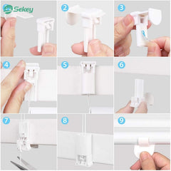 Sekey Plissee ohne Bohren, Weiß