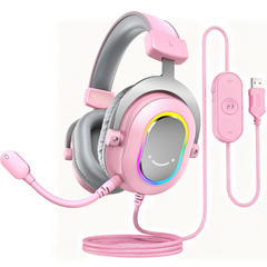 Fifine USB Gaming Headset mit Mikrofon, 3 EQ-Modi und 50mm Treiber, H6