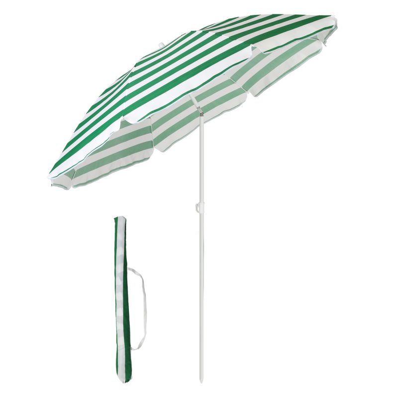 Sekey ∅ 160 cm beach umbrella with protective cover, sun protection UV25+