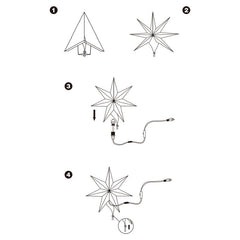 Salcar 55 cm / 75 cm LED paper star for hanging