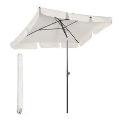 Sekey 200 x 125 cm balcony umbrella rectangular with protective cover, sun protection UV50+