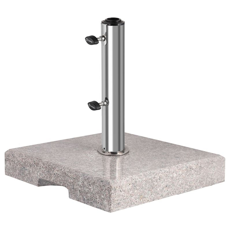 Sekey 25 kg granite parasol base square, for umbrella pole Ø 22 - 38 mm