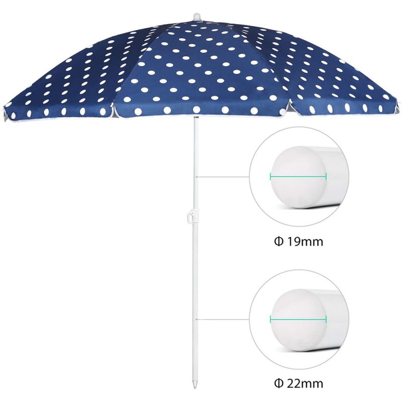 Sekey ∅ 160 cm beach umbrella with protective cover, sun protection UV25+