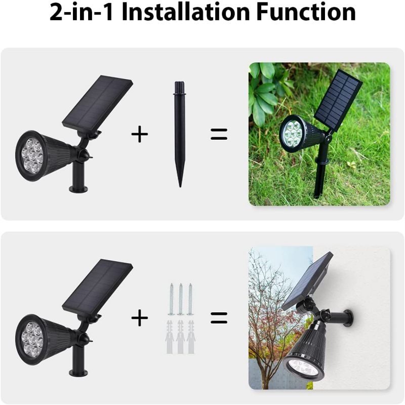 Salcar set of 2 LED solar garden lights, with 1800 mAh battery